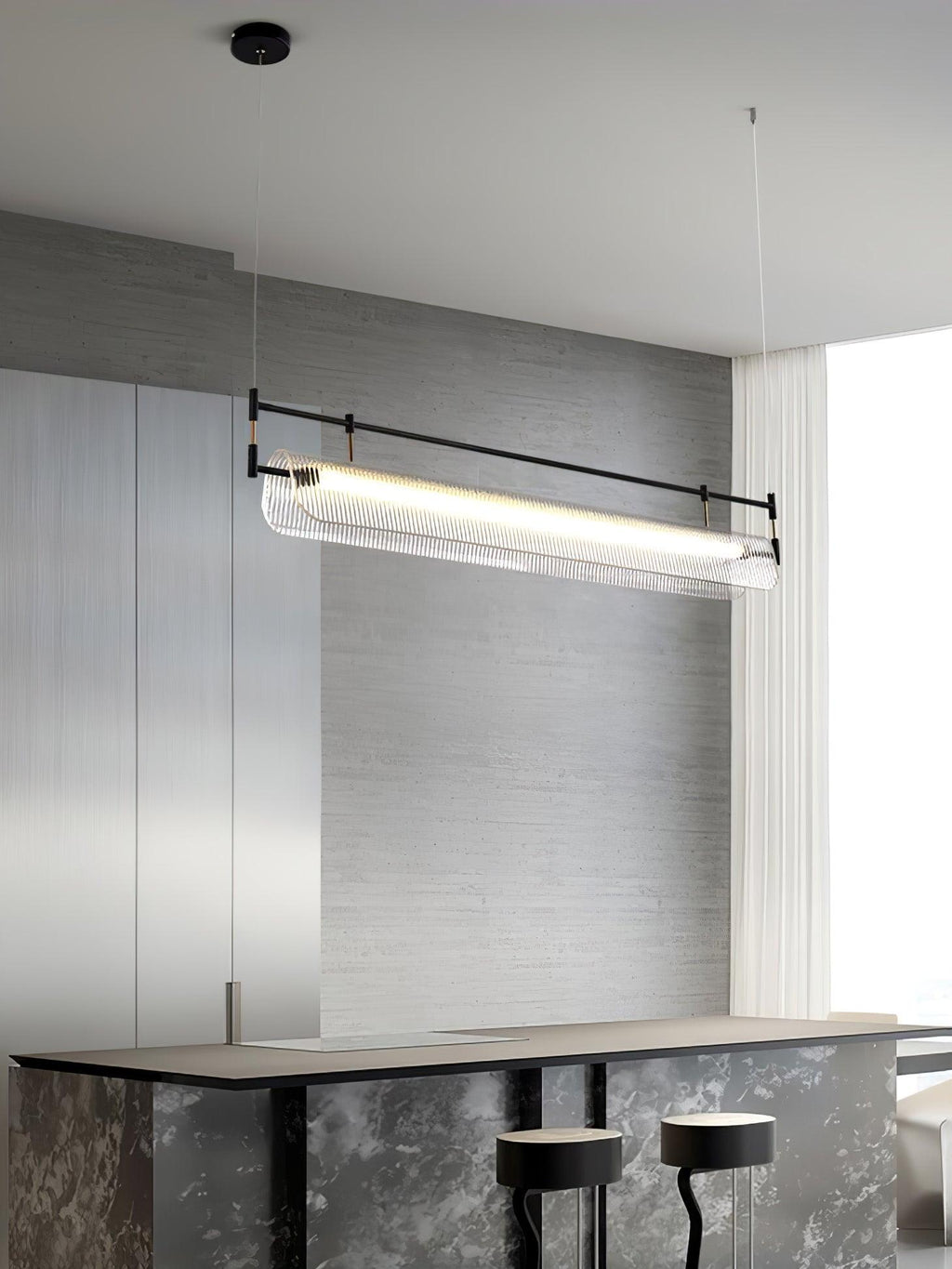 Lustra Chandelier Linéaire en Acrylique Long - Neutralighting