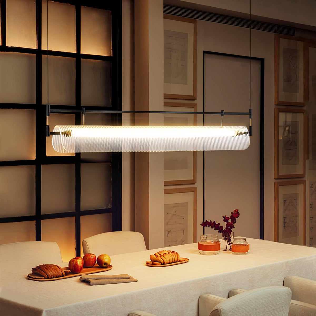 Lustra Chandelier Linéaire en Acrylique Long - Neutralighting