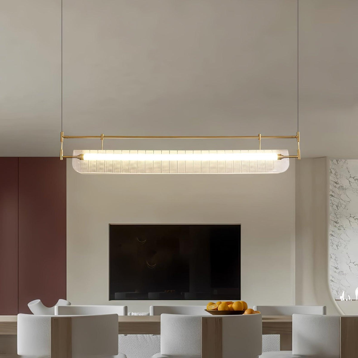 Lustra Chandelier Linéaire en Acrylique Long - Neutralighting