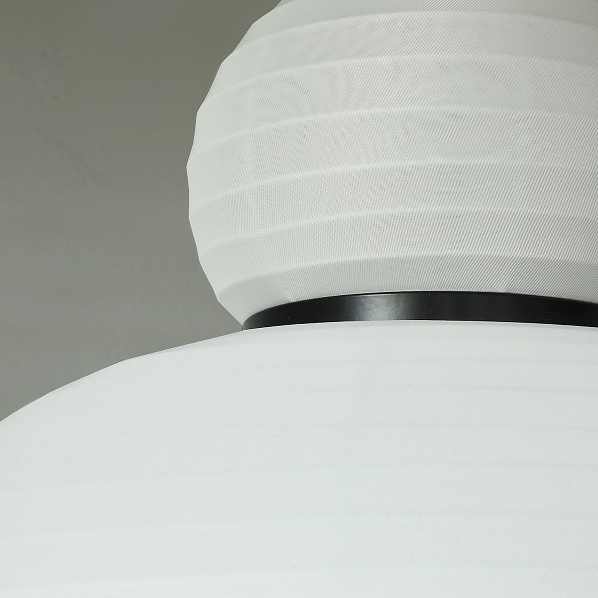 Lampe Pendante Abat-jour en Tissu Blanc Câble Noir Lueur Ambiante Douce - Neutralighting