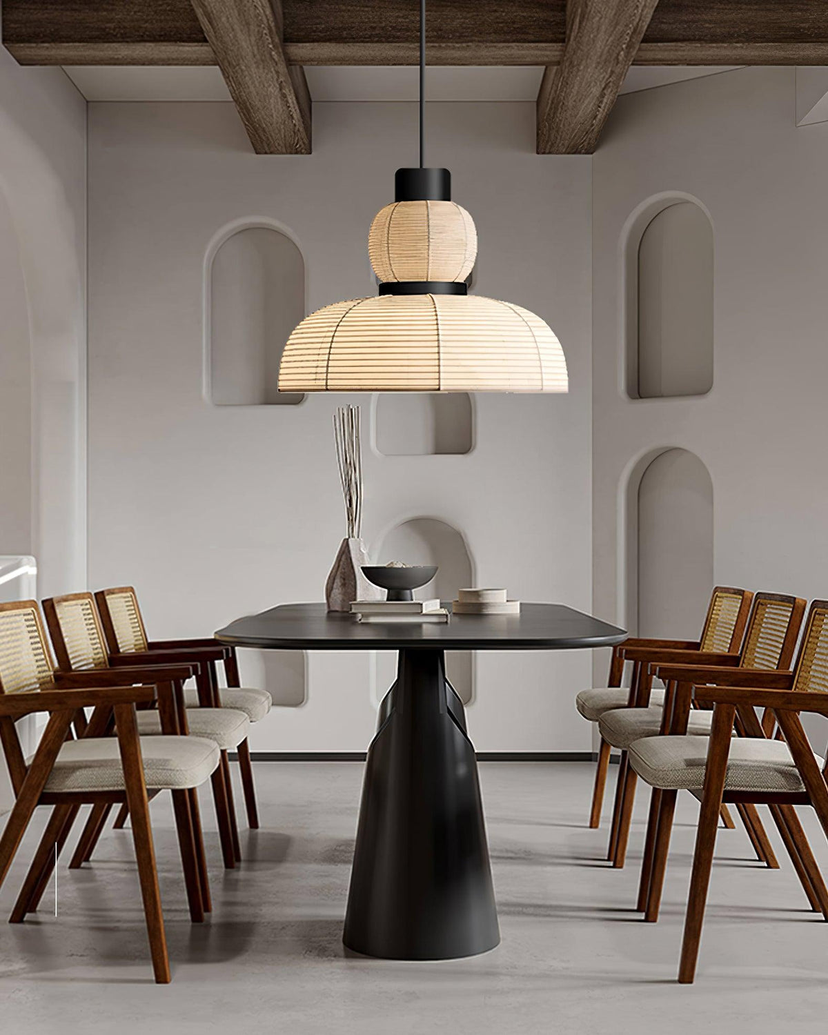 Lampe Pendante Abat-jour en Tissu Blanc Câble Noir Lueur Ambiante Douce - Neutralighting