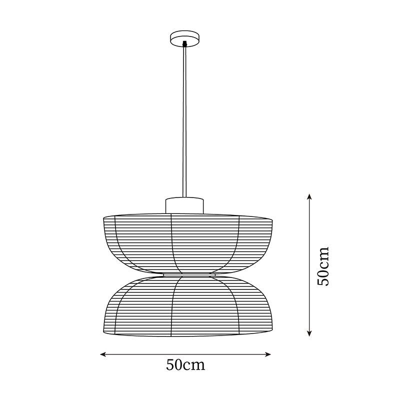 Lampe Pendante Abat-jour en Tissu Blanc Câble Noir Lueur Ambiante Douce - Neutralighting