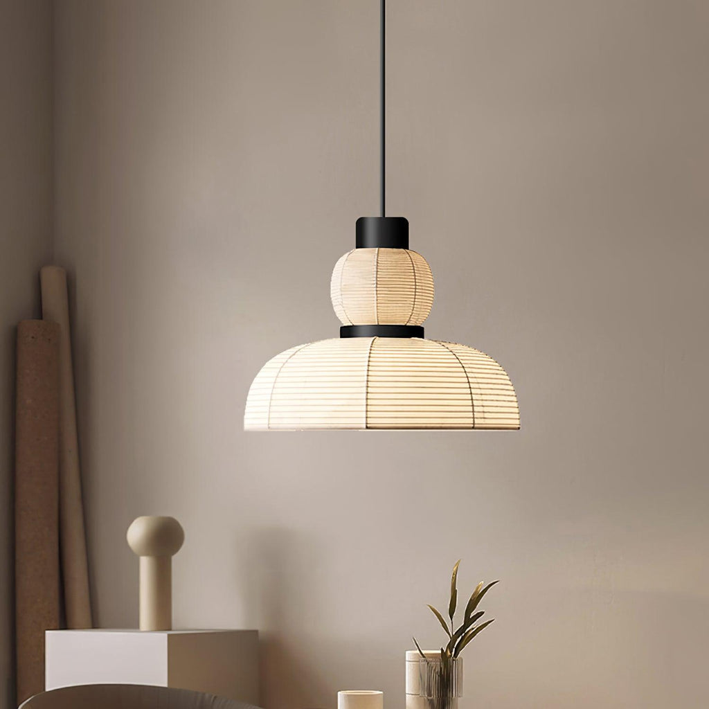 Lampe Pendante Abat-jour en Tissu Blanc Câble Noir Lueur Ambiante Douce - Neutralighting