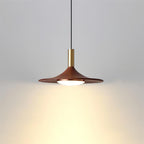Virelli Lampe Pendante Disque Effet Bois LED Acrylique Midcentury - Neutralighting