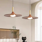 Virelli Lampe Pendante Disque Effet Bois LED Acrylique Midcentury - Neutralighting