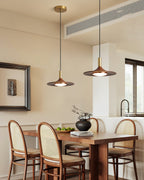 Virelli Lampe Pendante Disque Effet Bois LED Acrylique Midcentury - Neutralighting