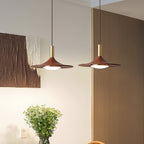 Virelli Lampe Pendante Disque Effet Bois LED Acrylique Midcentury - Neutralighting