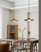 Virelli Lampe Pendante Disque Effet Bois LED Acrylique Midcentury - Neutralighting
