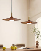 Virelli Lampe Pendante Disque Effet Bois LED Acrylique Midcentury - Neutralighting