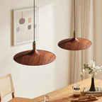 Virelli Lampe Pendante Disque Effet Bois LED Acrylique Midcentury - Neutralighting