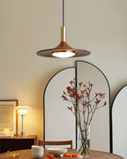 Virelli Lampe Pendante Disque Effet Bois LED Acrylique Midcentury - Neutralighting