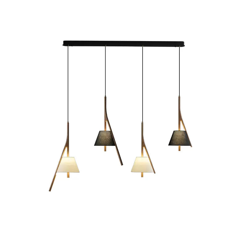 Zovenarae Triangulaire Bois Pendentif Lumière - Neutralighting