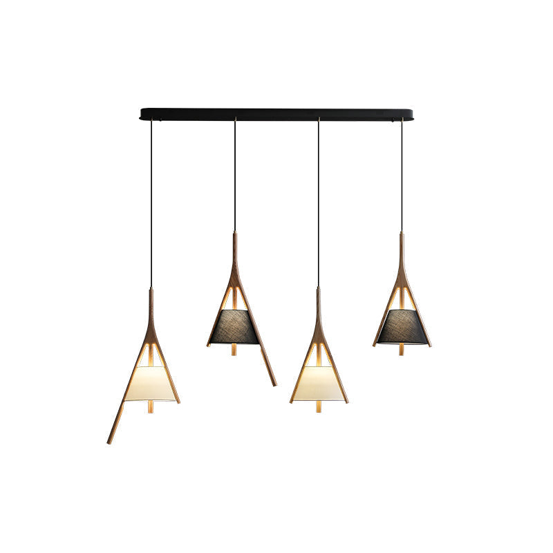 Zovenarae Triangulaire Bois Pendentif Lumière - Neutralighting