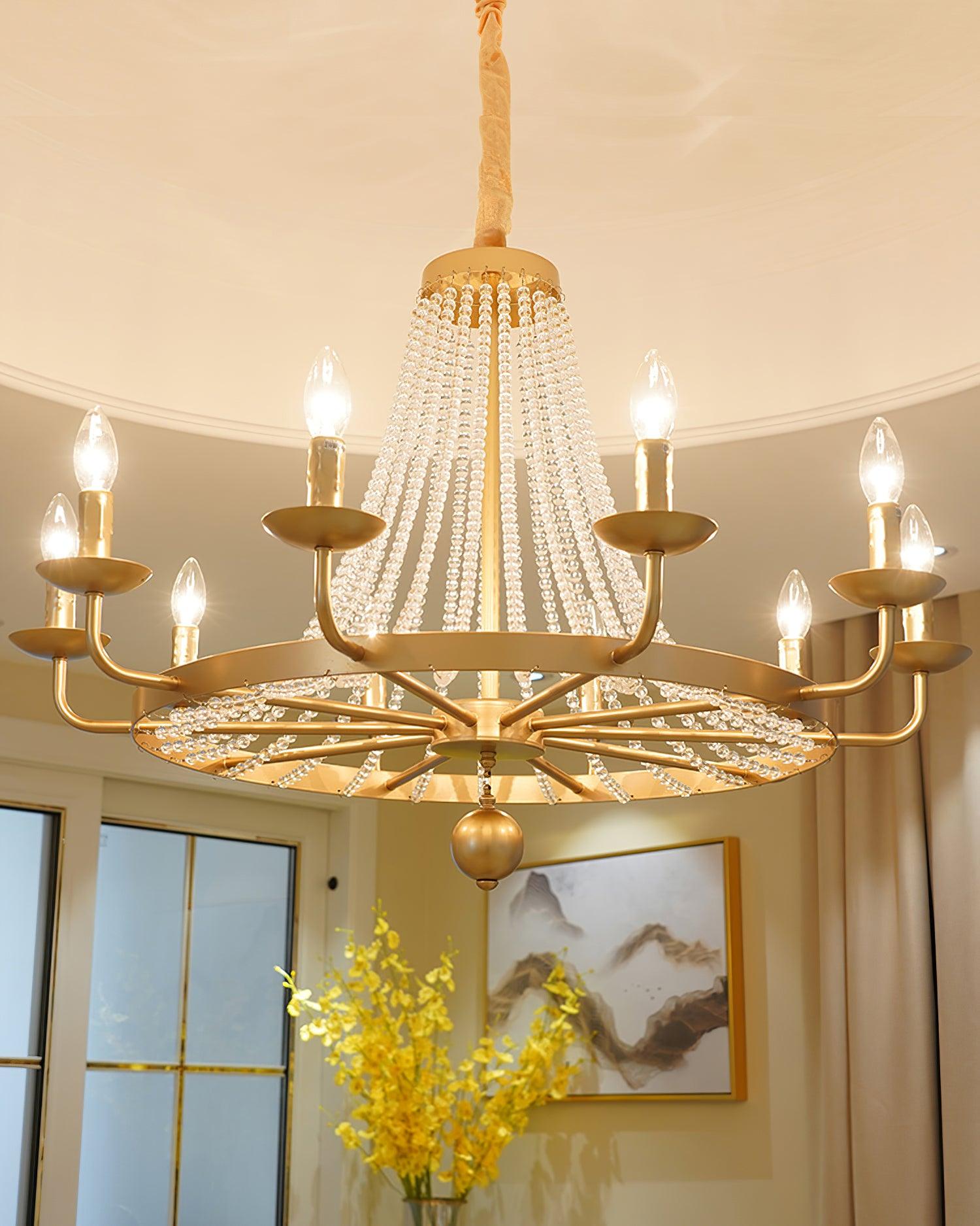 Naples Lustre Perles de Cristal Rustique Blanc Gris Royal - Neutralighting