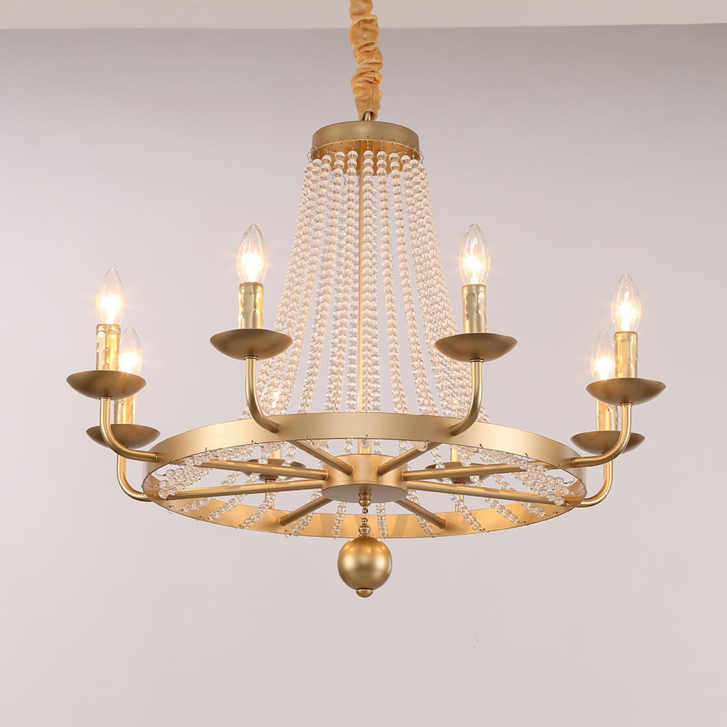 Naples Lustre Perles de Cristal Rustique Blanc Gris Royal - Neutralighting