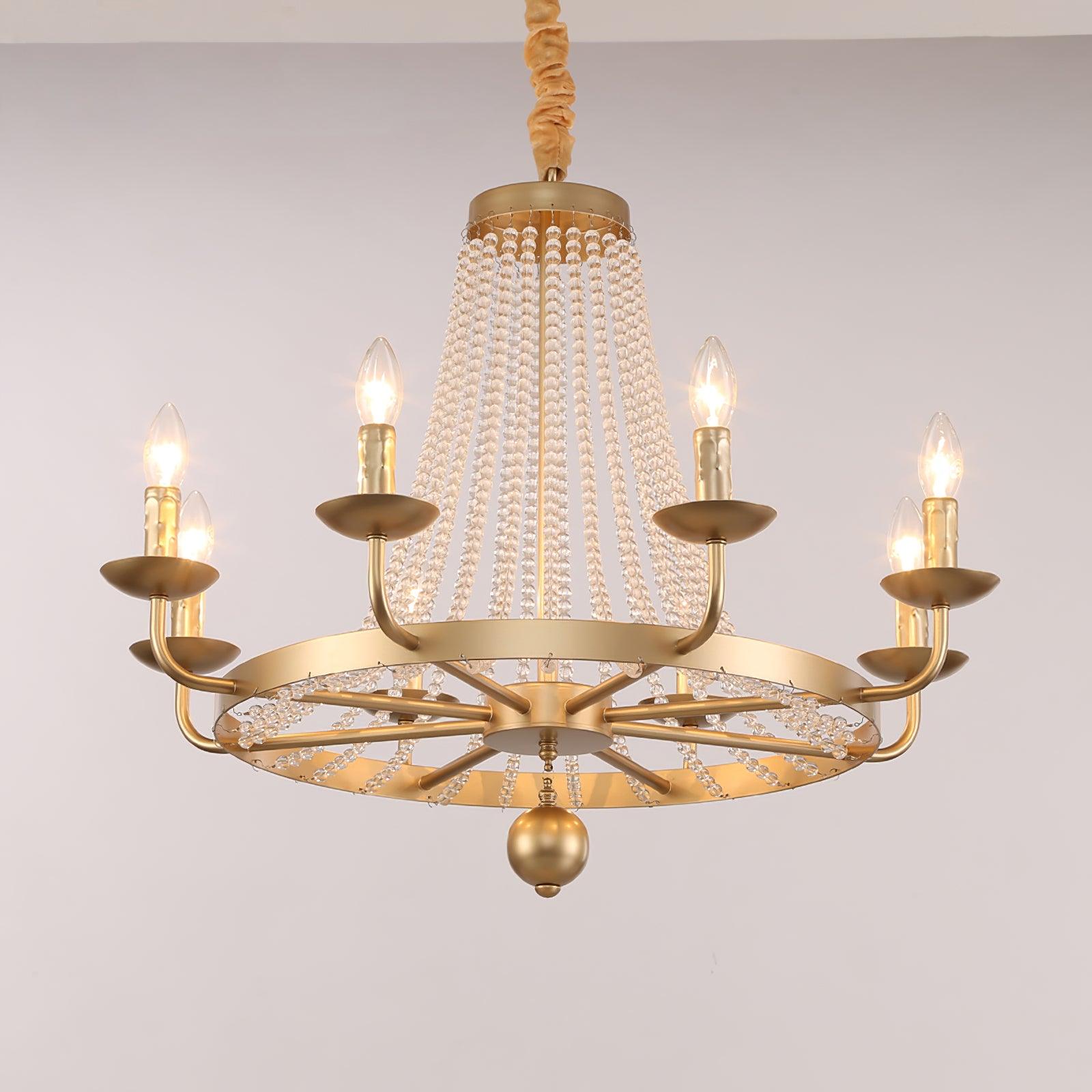 Naples Lustre Perles de Cristal Rustique Blanc Gris Royal - Neutralighting