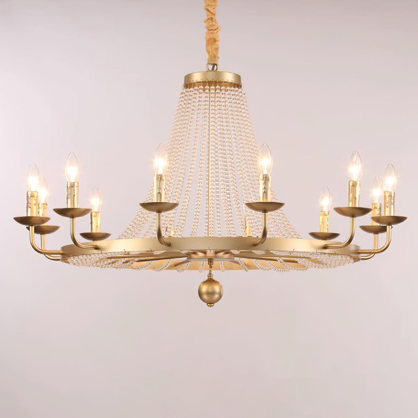 Naples Lustre Perles de Cristal Rustique Blanc Gris Royal - Neutralighting