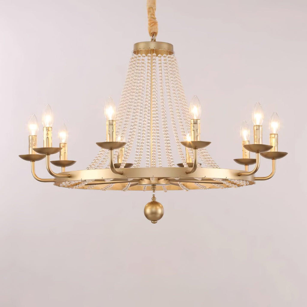 Naples Lustre Perles de Cristal Rustique Blanc Gris Royal - Neutralighting