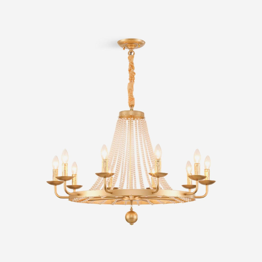Naples Lustre Perles de Cristal Rustique Blanc Gris Royal - Neutralighting