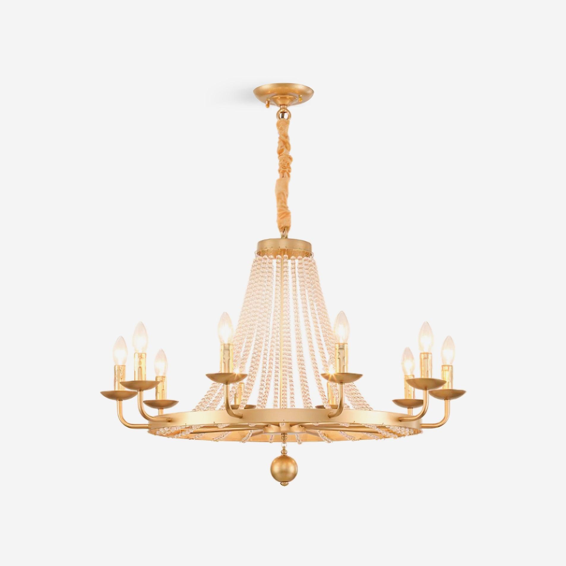 Naples Lustre Perles de Cristal Rustique Blanc Gris Royal - Neutralighting