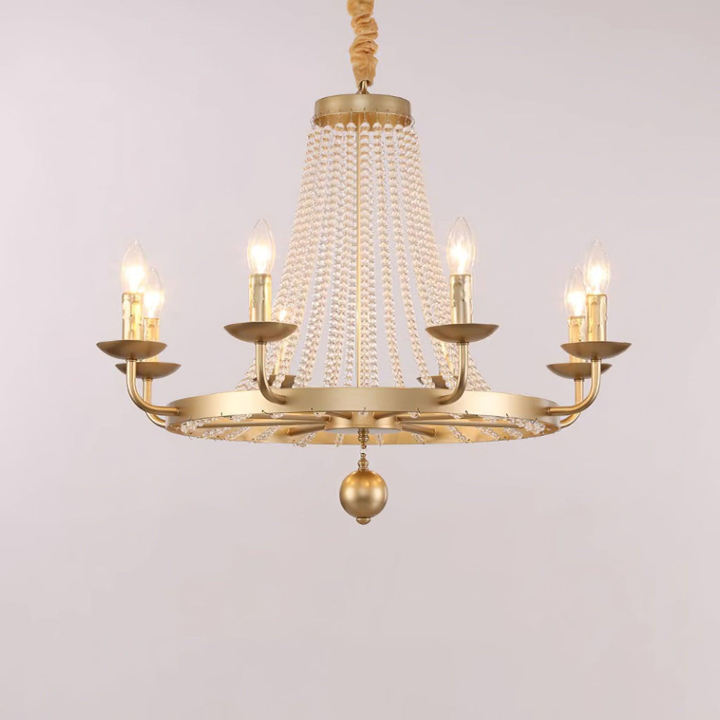 Naples Lustre Perles de Cristal Rustique Blanc Gris Royal - Neutralighting