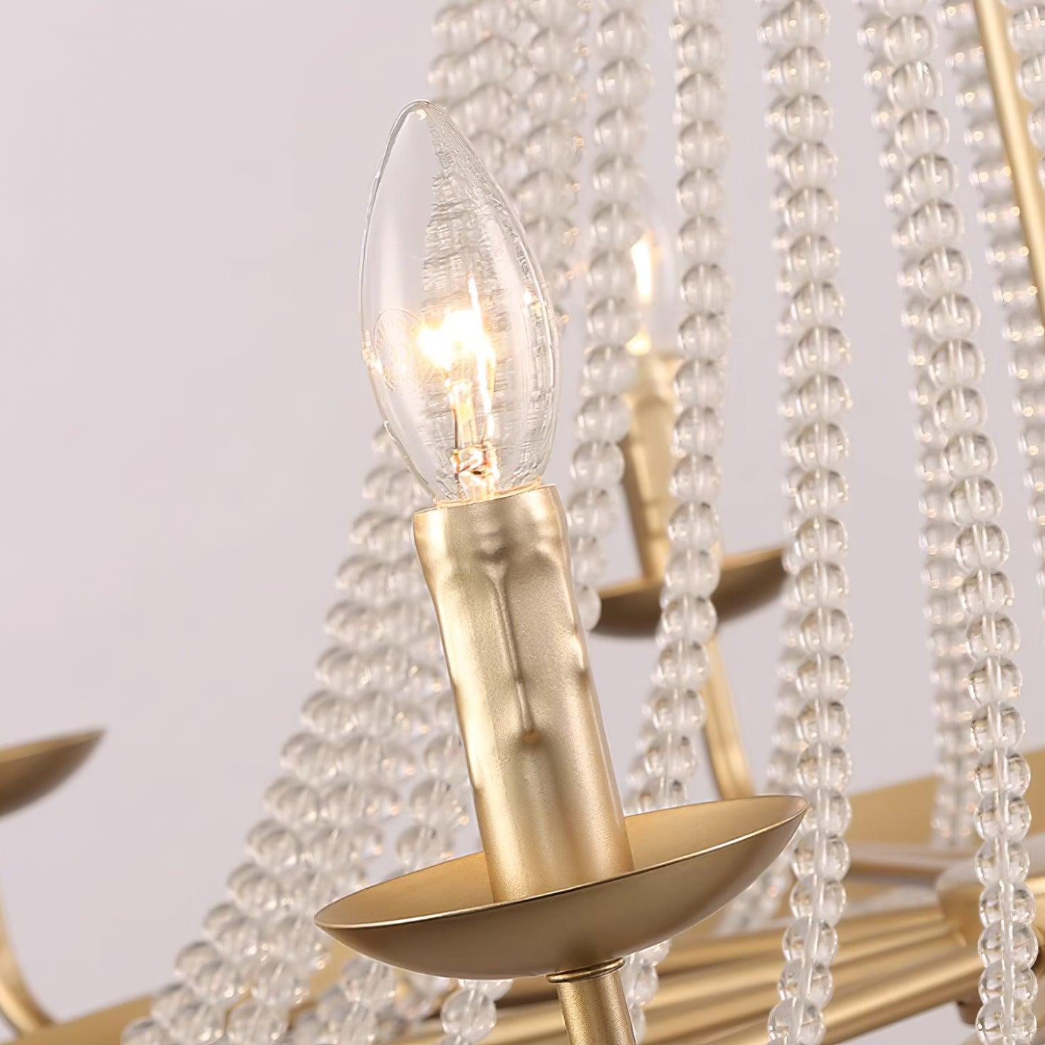Naples Lustre Perles de Cristal Rustique Blanc Gris Royal - Neutralighting