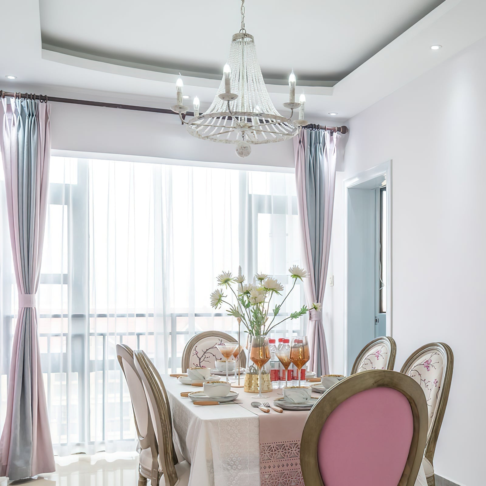 Coloros Lustre Industriel Vintage en Métal Blanc - Neutralighting