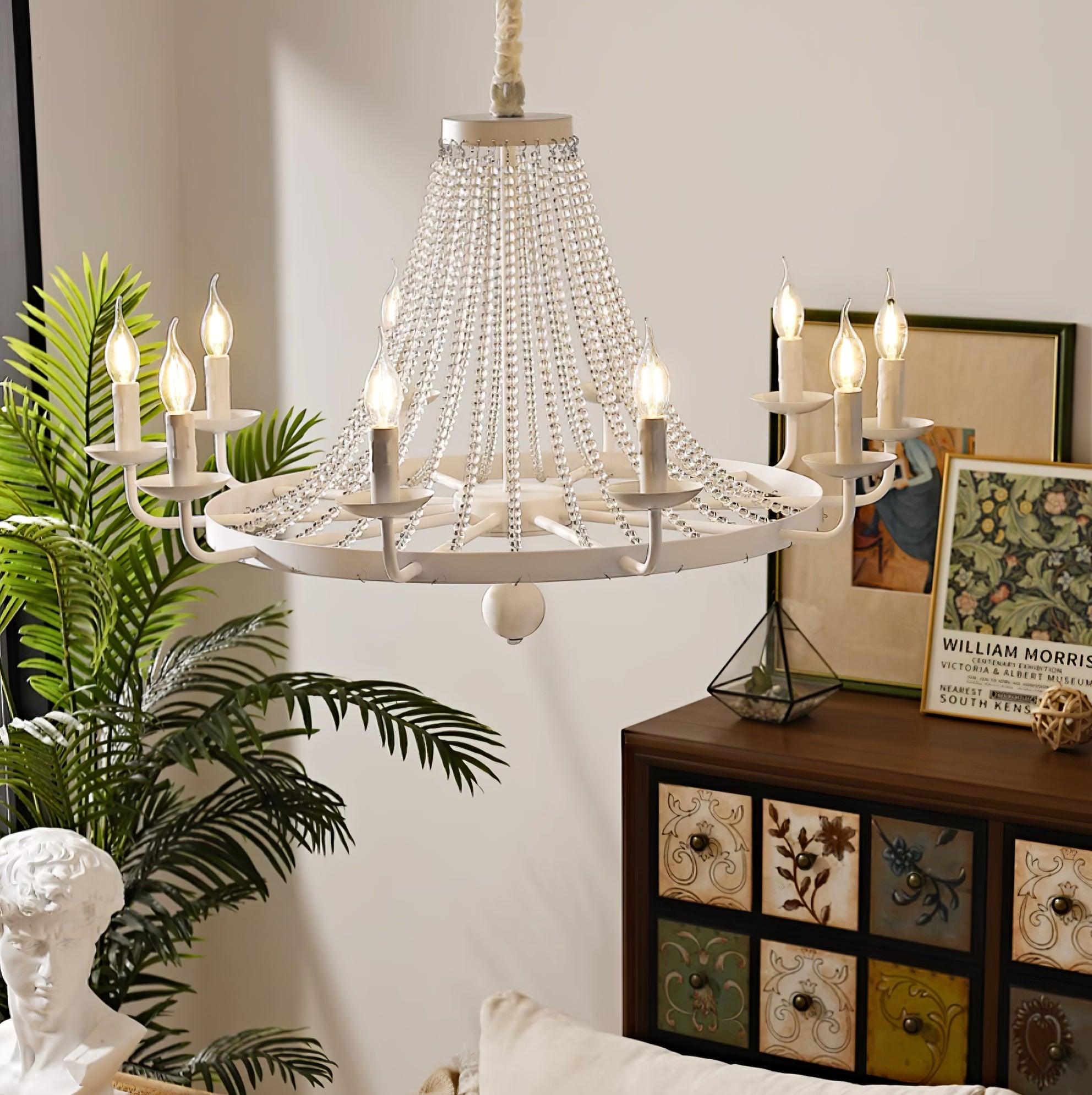 Naples Lustre Crystal Fer Rustique Moderne - Neutralighting