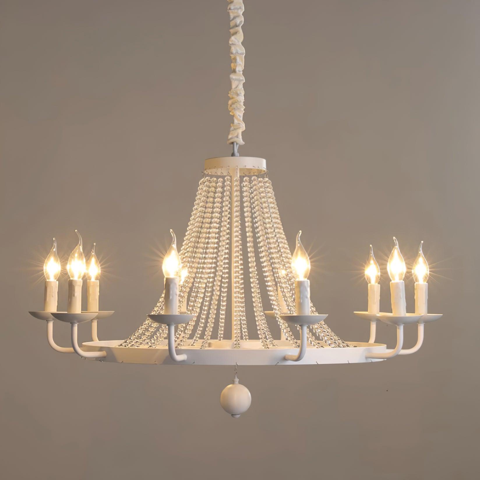 Naples Lustre Perles de Cristal Rustique Blanc Gris Royal - Neutralighting