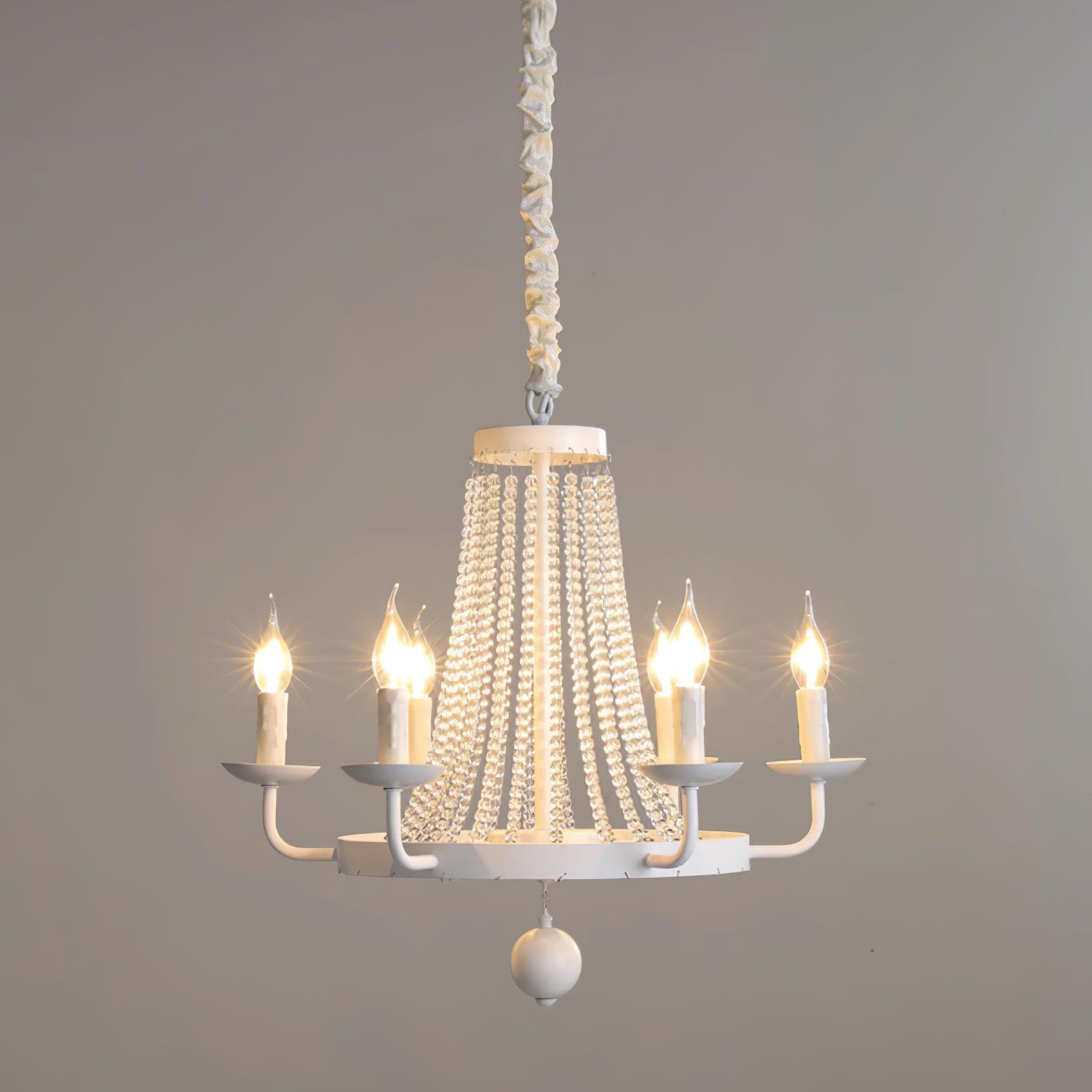 Naples Lustre Perles de Cristal Rustique Blanc Gris Royal - Neutralighting