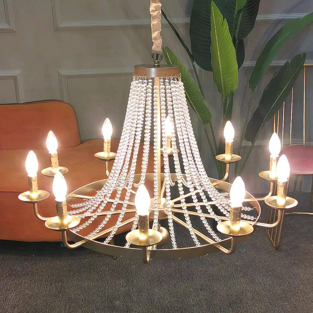 Naples Lustre Crystal Fer Rustique Moderne - Neutralighting