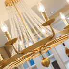 Naples Lustre Perles de Cristal Rustique Blanc Gris Royal - Neutralighting