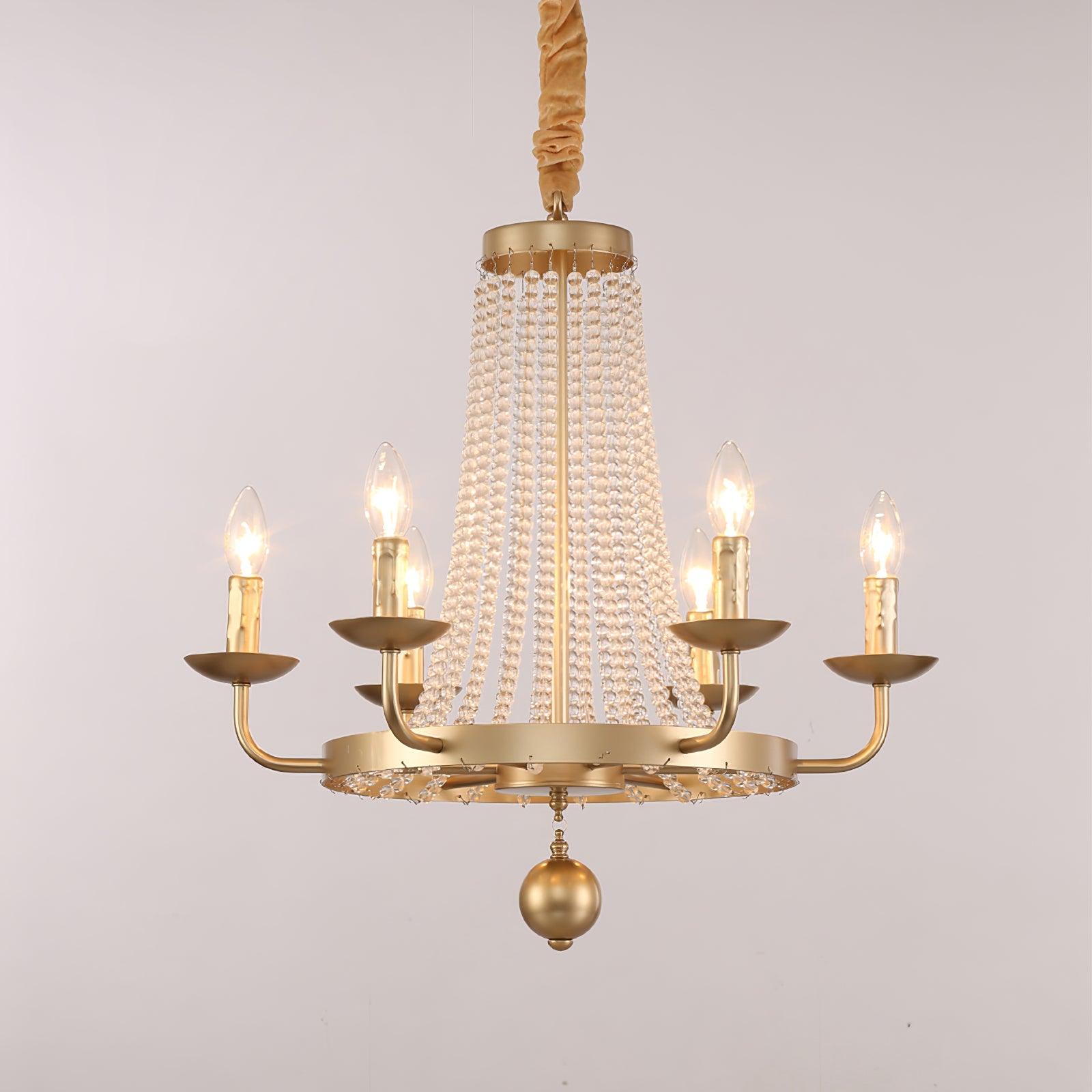 Naples Lustre Perles de Cristal Rustique Blanc Gris Royal - Neutralighting