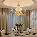 Naples Lustre Perles de Cristal Rustique Blanc Gris Royal - Neutralighting