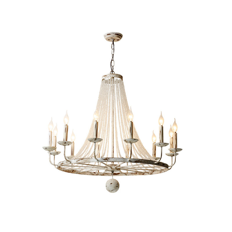 Coloros Lustre Industriel Vintage en Métal Blanc - Neutralighting