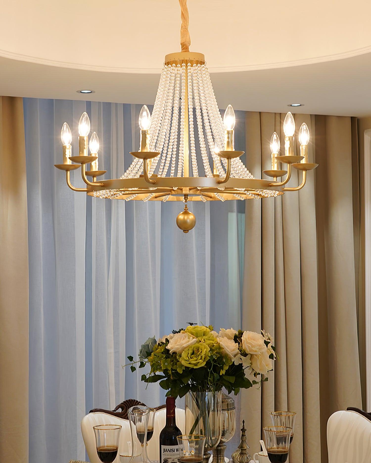 Naples Lustre Perles de Cristal Rustique Blanc Gris Royal - Neutralighting