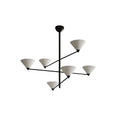 Eurmira Lustre Moderne Haut de Gamme en Tissu Noir Élégant - Neutralighting
