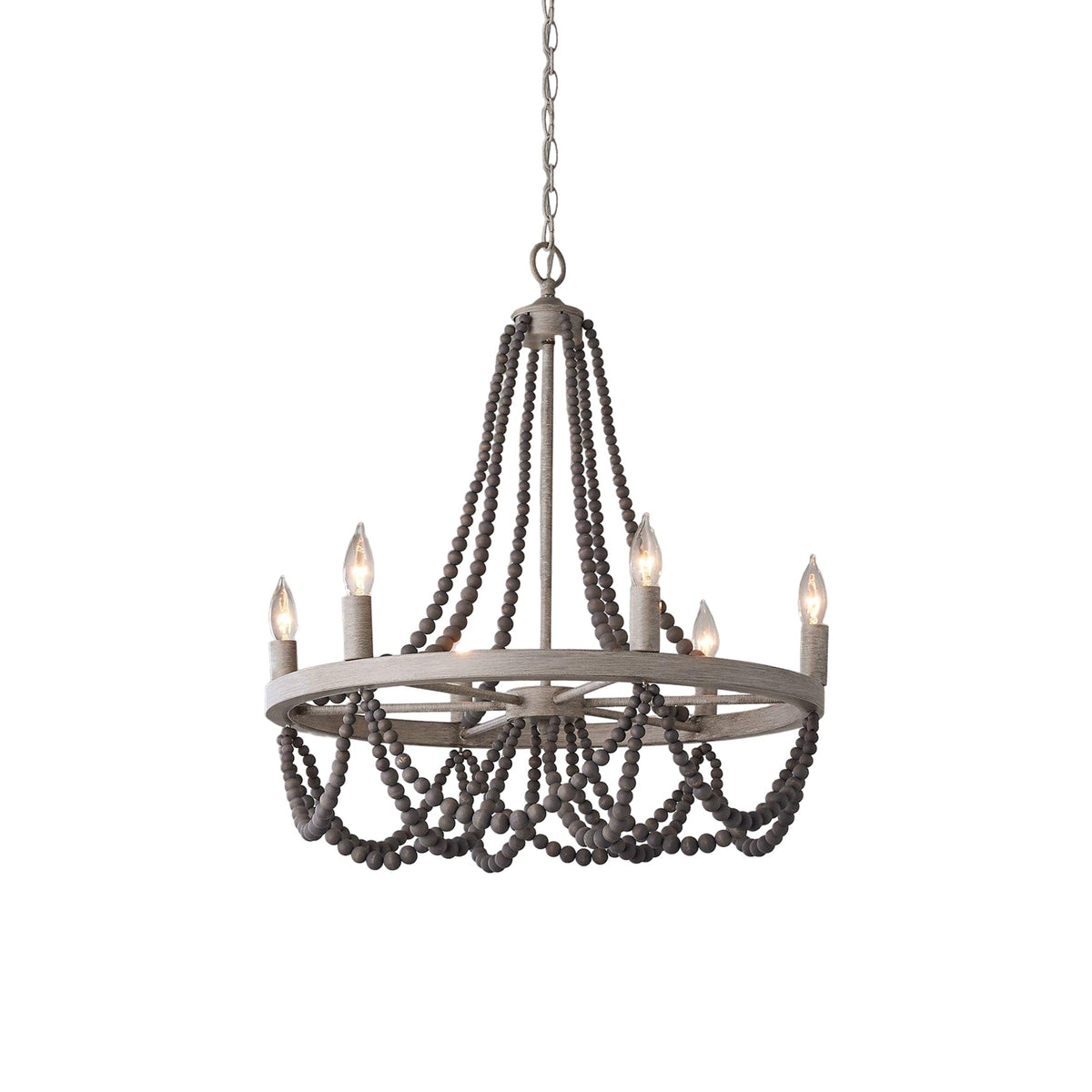 Alshaan Lustre Vintage Industriel en Bois et Métal - Neutralighting