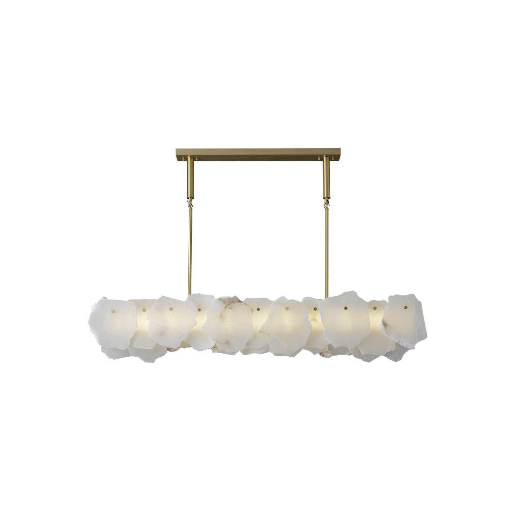 Catala Lustre Moderne Minimaliste en Laiton et Albâtre - Neutralighting