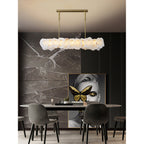 Catala Lustre Moderne Minimaliste en Laiton et Albâtre - Neutralighting