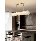 Catala Lustre Moderne Minimaliste en Laiton et Albâtre - Neutralighting