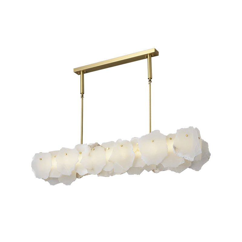 Catala Lustre Moderne Minimaliste en Laiton et Albâtre - Neutralighting