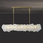 Catala Lustre Moderne Minimaliste en Laiton et Albâtre - Neutralighting