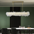 Catala Lustre Moderne Minimaliste en Laiton et Albâtre - Neutralighting