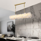 Catala Lustre Moderne Minimaliste en Laiton et Albâtre - Neutralighting