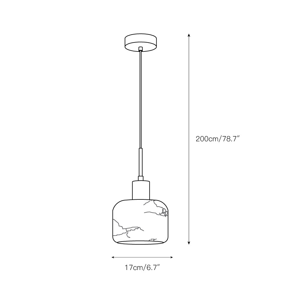Eliriel Petite Suspension en Albâtre Naturel - Neutralighting