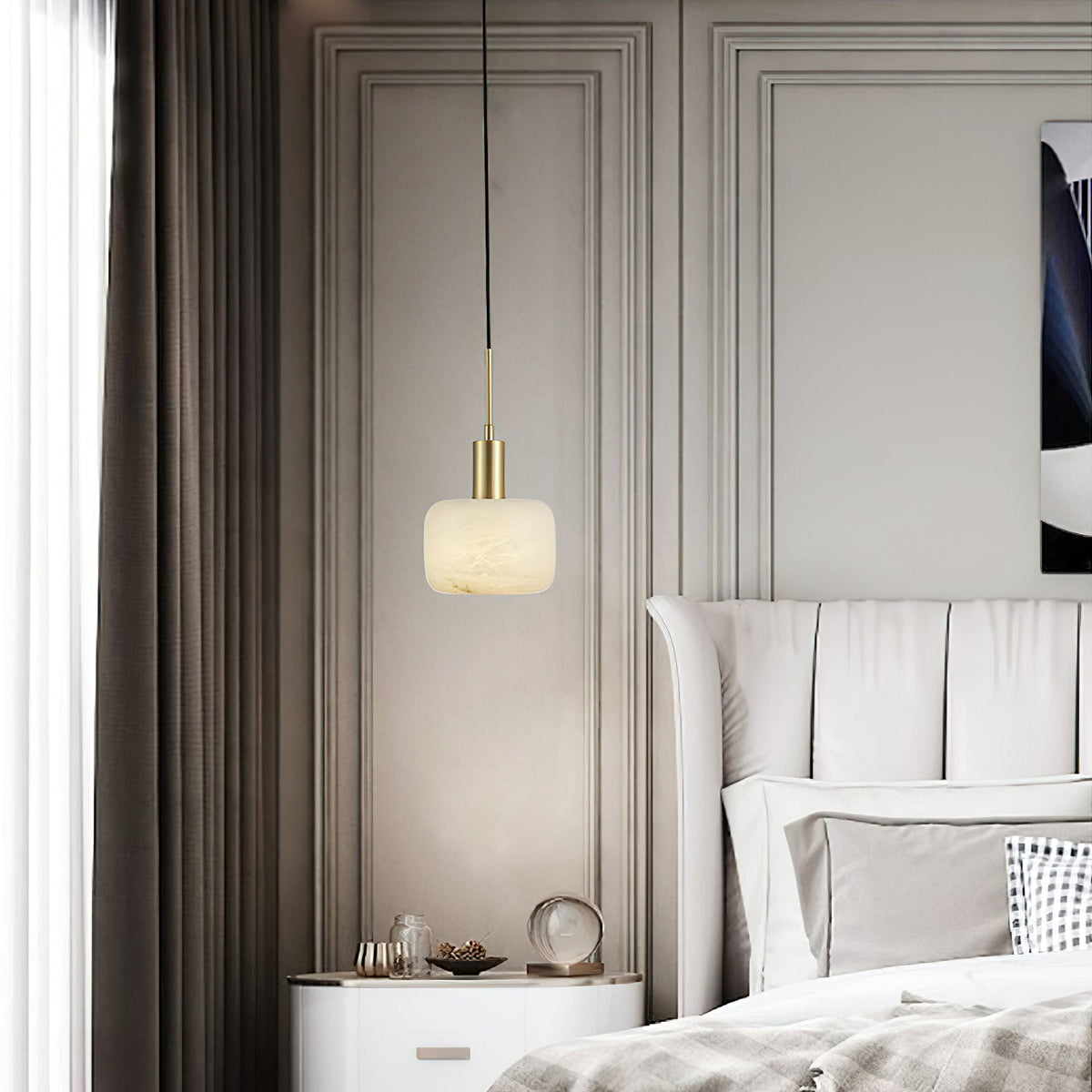 Eliriel Petite Suspension en Albâtre Naturel - Neutralighting