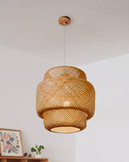 Kora Suspension Bambou Tissé Organique - Neutralighting