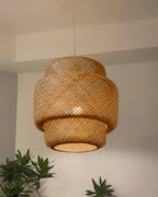 Kora Suspension Bambou Tissé Organique - Neutralighting