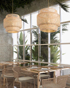 Kora Suspension Bambou Tissé Organique - Neutralighting